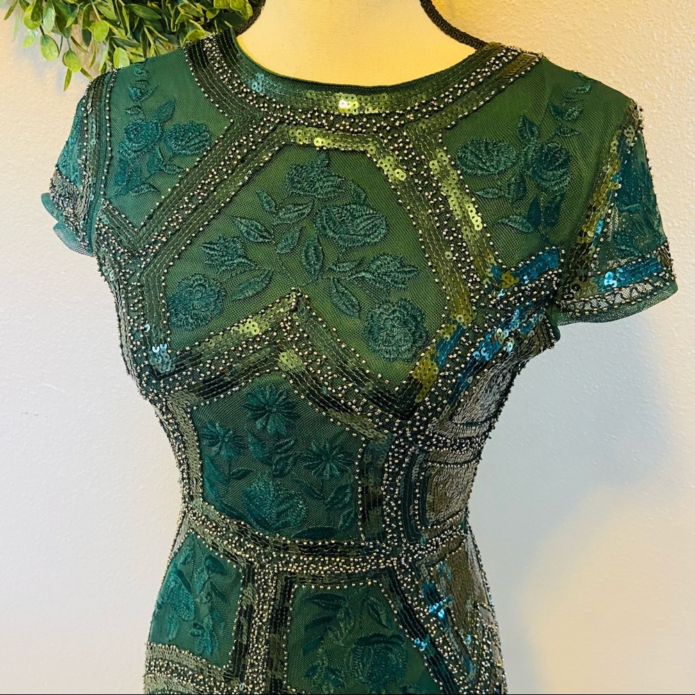 Lulu's Emerald Sequin Mini Dress - Picture 8 of 15
